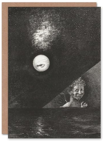 Artery8 Odilon Redon Art Card Angel of Certitude and Questioning Eye