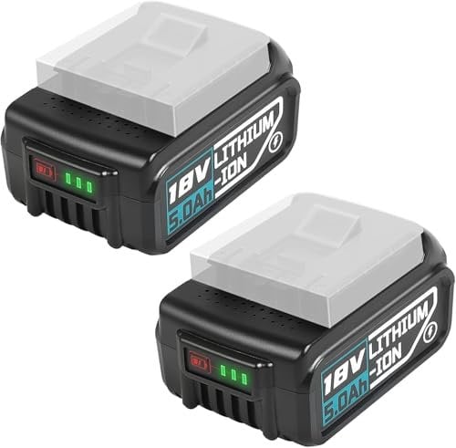 Aaiwtd 2 x 5000 mAh GBA Li-Ion Replacement Battery for Bosch Professional 18 V Battery BAT609 BAT610G BAT618G BAT619 BAT621 BAT620 Cordless Power Tool