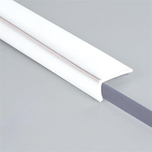 UZAMIRLEX Self Adhesive Caulk Strip, 6m/20ft Self-Adhesive L-Shape Outside Corner Trim Tile Moulding Flexible Molding Trim Wall Trim for Windows, Tables & Corners(White)