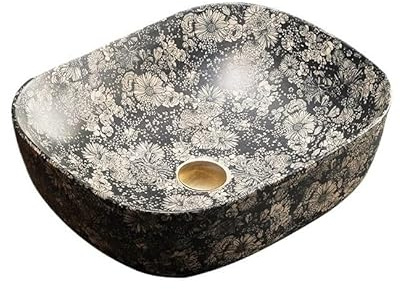 YQINQIN83B Lavabo de Salle Lavabo de Salle de Bain en céramique, 48 x 39 x 14 cm, Vasque en Porcelaine à Poser (Vasque Simple) Lavabo Salle de Bain