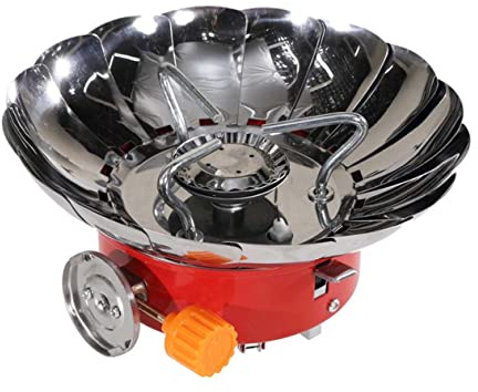 Mikinona Réchaud Gaz Camping Portable Brûleur Pliable et Chauffage Appoint Écoénergétique pour Randonnée et Camping Extérieur