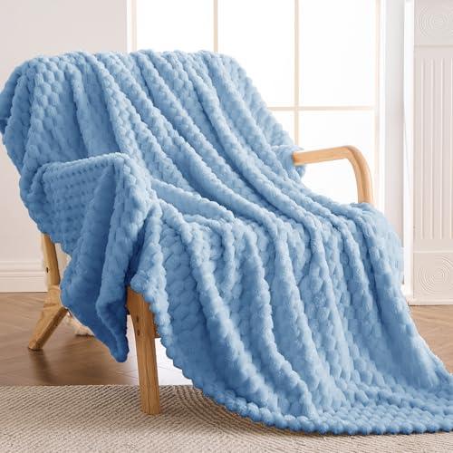 Vielit Kuscheldecke Flauschig 150x200 cm – Ultraweiche Fleecedecke für Couch & Sofa, Warme Wohn- & Kuscheldecke, Leichte Sofadecke, Gemütliche Couchdecke, Atmungsaktiv & Pflegeleicht Decke Blau