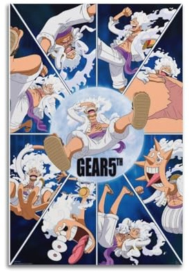 MZKSUERS Anime-Poster, Motiv: One Piece 48, dekoratives Gemälde, Leinwand, Wandposter und Kunstdruck, modernes Familienschlafzimmer, Dekoration, Poster, 20 x 30 cm