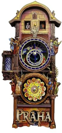 Kühlschrankmagnete, astronomische Uhr – Reise-Souvenir-Magnet, dekorativer Küchenaufkleber, Vintage-Kunst-Sammlerstück, einzigartiges Erinnerungs-Andenken | Ideales Heimbüro-Dekorationsgeschenk für Wo