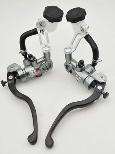 Palanca de bomba de freno de embrague para motocicleta, cilindro maestro Radial de 17,5mm, Compatible con manillar de 22mm(seliver a pair)