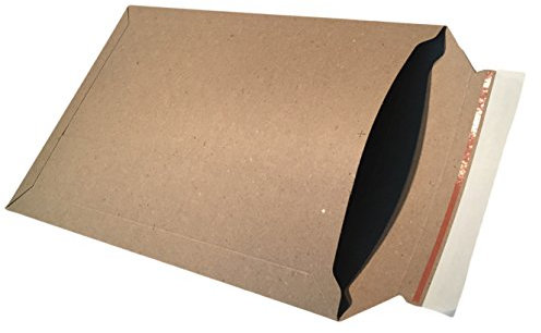 100 Versandtaschen aus Vollpappe 295 x 375 mm passend für Format: B4 Vollpapptaschen Kuverts Taschen braun von dimapax
