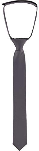 Ladeheid Kinder Jungen Krawatte KJ (31cm x 4cm, Dunkel grau)