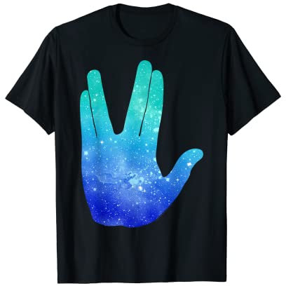 Star Trek: The Original Series Blue Live Long & Prosper Logo T-Shirt