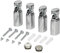 ECD Germany Juego de montaje para radiador decorativo - Kit de accesorios para radiadores de baño - Cromo - Para modelos rectos y curvos - Juego de fijación para radiadores calentadores de toallas