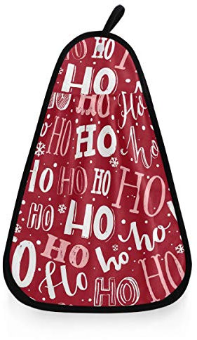Kcldeci Merry Christmas Weihnachtsmann Ho Handtuch Hängetücher Küche Handtücher Weihnachten Schneeflocke Rot Tier REH Reinigungstücher Geschirrtuch Waschlappen für Küche Bad Dekor