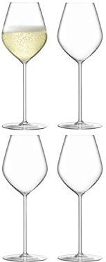 LSA International Borough Champagne Tulip Glass 285ml Clear | Set of 4 | Dishwasher Safe | BG15