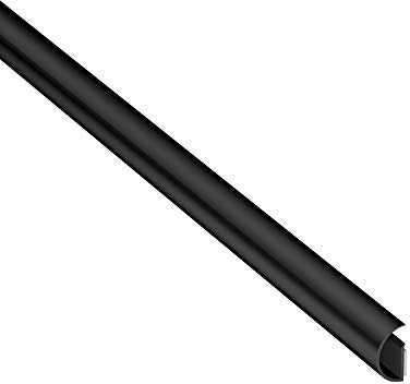 D-Line 1MCT2010B CableTraC, beliebte Kabelabdeckung, Schwarze Kabelkanal, Versilitle Kabelmanagement-Lösung – 20 mm (B) x 10 mm (H) x 1 Meter (L), Micro+ (20x10mm)
