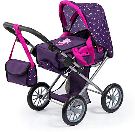 Bayer Design Kombi Puppenwagen City Star, mit herausnehmbarer Tragetasche und Umhängetasche, höhenverstellbar, wandelbar als Jogger, für Puppen bis 46cm