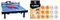 Donic-Schildkröt Tischtennis-Mini-Tisch-Set & 618045 Unisex – Erwachsene Donic Tischtennisball Jade, Poly 40+ Qualität, 12 STK. im Polybag, 6 x weiß / 6X orange, Einheitsgröße