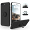 SouliGo iPhone 7 Plus Hülle, iPhone 8 Plus Hülle Handyhülle, Silikon Gel Slim Case Cover mit 360 Grad Ring Halter Ständer stabil Kratzfest Hülle für iPhone 7 Plus/8 Plus 5.5 Zoll Schwarz