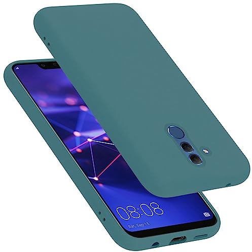 Cadorabo Hülle kompatibel mit Huawei Mate 20 LITE Hülle Silikon Handyhülle für Mate 20 LITE Case aus flüssigem Silikon- Kratzfeste und stoßfeste dünne TPU Schutzhülle - Liquid GRÜN