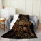 Golden Industrial Gear Überwurfdecke, Baby, 30 x 40, Steampunk-Stil, Fleecedecke für Kinder, Jungen, Herren, Retro-Uhren-Thema, Flanelldecke, Heimdekoration, mechanisch, flauschige Decke, für alle