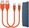 Câble de Charge Court pour Haut-parleurs Geekria Type-C, Compatible avec JBL Flip 6, Flip 5, Pulse 4, Charge 4, Chargeur Xtreme 3, Cordon de Charge de Remplacement USB vers USB-C (1ft / 30cm 2Pack)