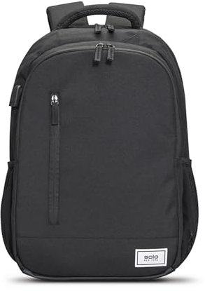 Solo Unisex's Re:Define Laptop Backpack, Black, 15.6, One Size