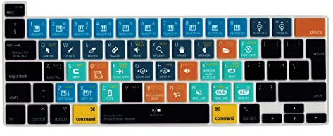 MiNGFi Protector de Teclado Reason Atajos, Sin Teclas F1-F12, EU/ISO | Para MacBook Pro 13 M1/M2 A2338, A2289, A2251, Pro 16 A2141, ESC físico y Touch Bar, Silicona