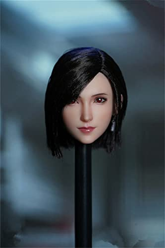 Fremego 1/6 Maßstab Weibliche Kopf Skulptur,Goddess of Fantasy Mädchen Blasse Haut Kopf Geschnitzt für 12 Zoll PH TBL Körper Puppe (B)