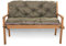 Sitzkissen für Hollywoodschaukel wetterfest - Bankkissen Outdoor - Gartenschaukel Kissen Sitzbank mit Rückenlehne (150 x 50 x 40, Grün)