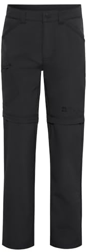 Jack Wolfskin Unisex Kinder Safari Zip Off Pants K Outdoorhose, Schwarz, 104 EU