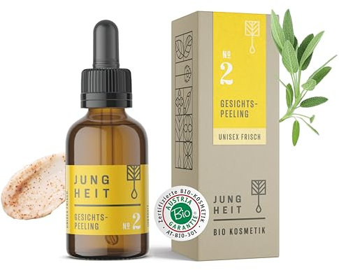 JUNGHEIT Gesichtspeeling Rose 50ml - BIO Porenreiniger Gesicht - Mitesserentferner entzündungshemmend - Anti Pickel face care - Gesichtsreinigung Naturkosmetik - Face Scrub für alle Hauttypen