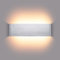 Glighone 16W LED Wandleuchte Innen Silber Wandlampe Innen Modern Up Down Licht Wandbeleuchtung Warmweiß Treppenhuas Beleuchtung für Wohnzimmer Schlafzimmer Flur Treppen usw, aus Aluminium