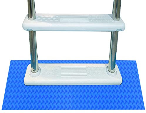 Zankie Swimming Pool Ladder Mat, 90cmx 30cm/ 35.4 x 11.8 inches Protective Pool Ladder Pad Step Mat with Non-Slip Texture for Above Ground Pool, Kitchen Bathroom Safety Protective Cushion