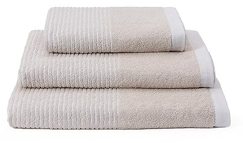 Barefoot Living Baumwoll-Handtuch Caimari - Weich, Saugstark, Elegantes geometrisches Design - 100% Bio-Baumwolle - Zertifizierte Qualität nach Oeko Tex Standard 100 & GOTS - 70x140 cm