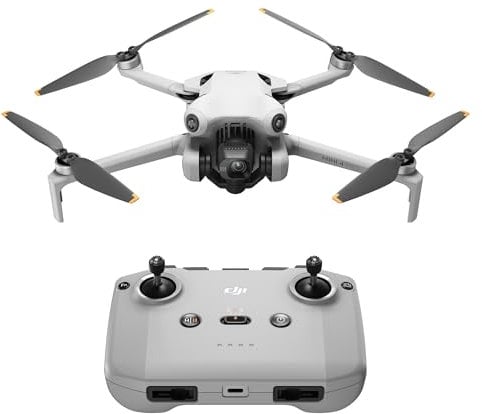 DJI Mini 4 Pro (DJI RC-N2 Fernsteuerung), faltbare Mini-Drohne mit 4K HDR-Videokamera für Erwachsene, unter 249 g, 34 Minuten Flugzeit, 20 km max. Video-Übertragungsreichweite, C0