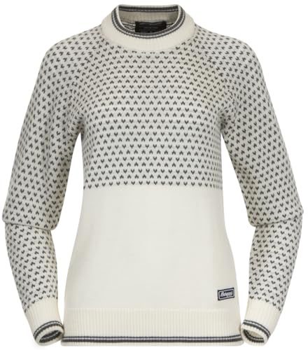 Bergans Damen Alvdal Wool Pullover, Vanilla White-solid Dark Grey, S