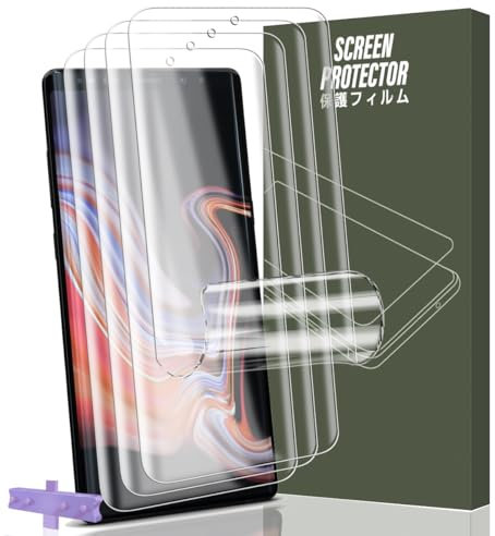 Gelaasso 4 Stück Schutzfolie für Samsung Galaxy Note9 [Nicht-Glas], Vollständige Abdeckung Flexibilität TPU Folie, HD Klar Displayfolie für Samsung Galaxy Note 9 Schutzfolie