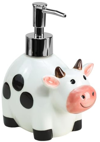 Colias Wing Süßer Seifenspender in Cartoon-Tierform mit Kunststoffpumpe, nachfüllbare Lotion-Seifenflasche, Lotionsflasche, Handseifenspender, Heimdekoration, Kuh