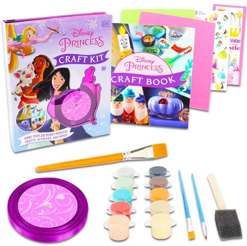 25 Disney Prinzessinnen-Bastelset für Mädchen – Bündel mit Disney Prinzessinnen-Bastelbüchern inklusive 25 Bastelarbeiten plus Bonus-Aufklebern | Disney Prinzessinnen-Bastelarbeiten