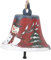 TOPBATHY Glockenanhänger aus Schmiedeeisen Weihnachts Party Christbaum anhänger zimmerklingel Weihnachtsglocke dekorative hängende Glocken Weihnachtsdekorationen dekorative Schneemannglocke