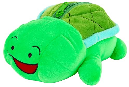 LA HUATE Kid's Super Cute Plush Pencil Case Turtle Design Pencil Holder Pen Case for School Children Students