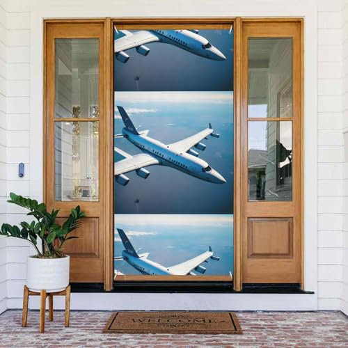 Cartel de bienvenida para puerta de aviones para porche, decoración para fiestas, interiores y exteriores
