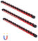 VEVOR Kit Organisateurs de Douilles en Rails Aluminium, Lot de 3, Plateaux de Douilles Métriques SAE 1/4'', 3/8'', 1/2'', avec Clips Rotatifs 360° pour Boîte Outils, Capacité 40 Douilles, Rouge & Noir
