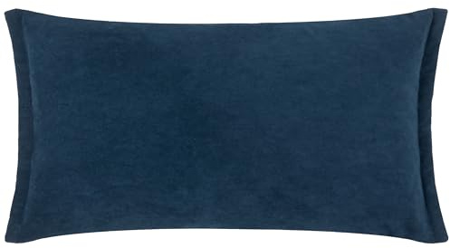 Yard Merton Velvet Polyester Filled Cushion - Indigo - 30x50cm