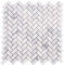 SuperDeal (10 Fliesen) Mosaik Fliese Marmor Naturstein Herringbone Carrara Antik Marmor-Mosaik Marble für BODEN WAND BAD WC DUSCHE KÜCHE FLIESENSPIEGEL THEKENVERKLEIDUNG BADEWANNENVERKLEIDUNG