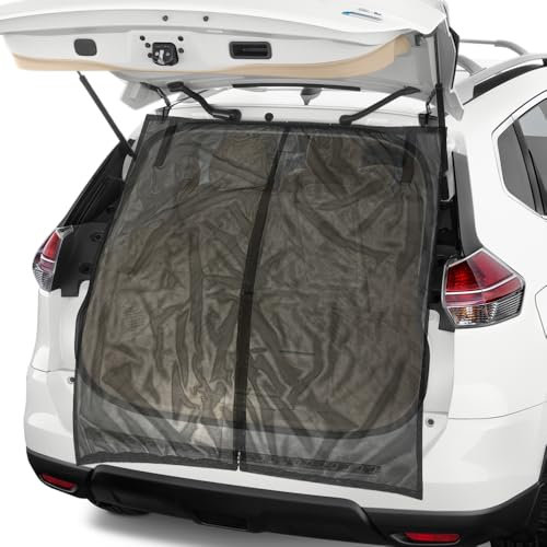 HIULLEN Mosquitera para el Maletero del Coche, 170 x 150 CM Mosquitera Furgoneta Camper Protección Solar, Mosquitera MagnéTica De Malla, Cortinas Para Techo, Caravana, Autocaravana, Camping