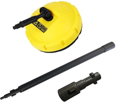 Adjunto limpiador de patio de alta presión, mango largo rotatorio lavadora cepillo fregador de la suciedad fregador de la herramienta de limpieza del coche para el hogar superficies para todos los