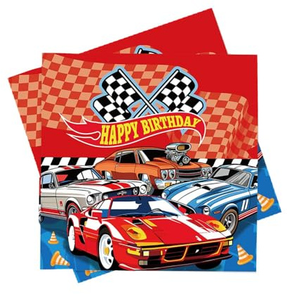 40 Stück Racing Car Party Servietten, Hot Whels Geburtstag Deko Papierservietten, Formel 1 Deko Servietten, Rennauto Geburtstagsdeko Serviettens