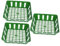CIYODO Lot De 3 Pots De Jardin Ronds en Polypropylène Vert avec Poignée pour Plantes D'Extérieur Et Plantes De Pépinière