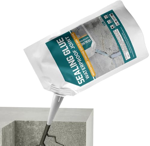 Rrlihjgu Additivo Sigillante Per Giunti E Fessure In Calcestruzzo, Colma E Impermeabilizza In Un'unica Applicazione, 500 Ml Malta Liquida Per Riparazione Per Interventi Su Balconi, Muri E Viali