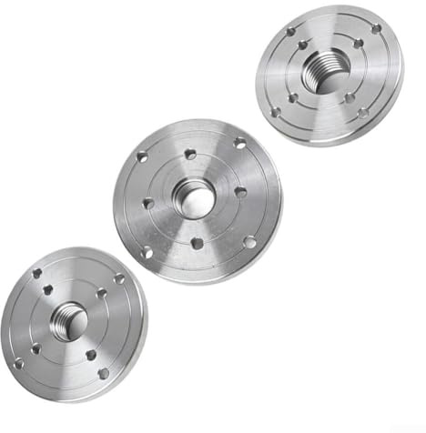 10,2 cm Stahl-Drehbank-Frontplatte, für Holzbearbeitung, robuste Spindel-Frontplatte, mit 2,5 cm x 8 TPI Gewinde, Holzdrehmaschinen-Flansch-Zubehör