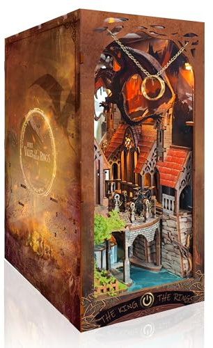 STRUCWOOD DIY Book Nook Kit, 3D Holzpuzzle Miniatur Haus Kit für Book Nook Regaleinsatz Dekoration, Magisches Buch Haus Ständer Buchstütze Puppenhaus für Erwachsene