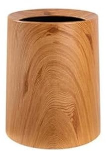 Poubelle Corbeille à Papier - Poubelle d'intérieur/extérieur de Jardin/terrasse Design Rond et Moderne(Natural,Petit)